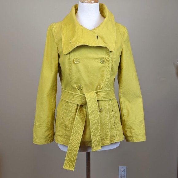 Gap Mustard Belted Jacket Size Small - Picture 3 of 17